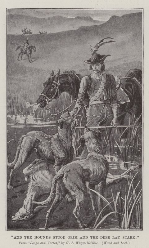 En de Honden stonden grimmig en het Hert lag stijf door William Barnes Wollen