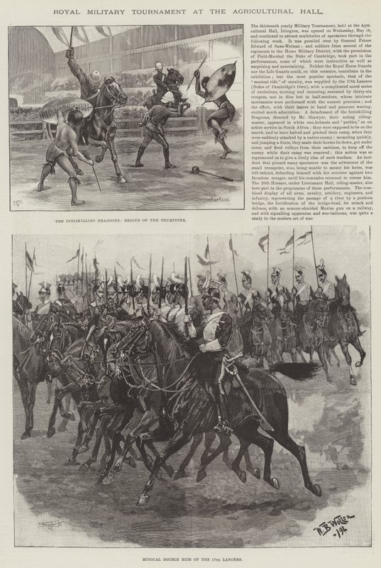 Koninklijk Militair Toernooi in de Agricultural Hall door William Barnes Wollen