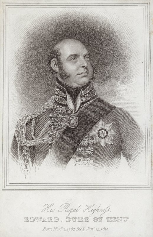 Portret van Prins Edward; Hertog van Kent en Strathearn door William Beechey