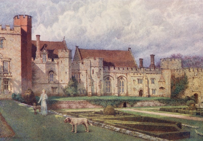 Penshurst Place vanaf het terras door William Biscombe Gardner