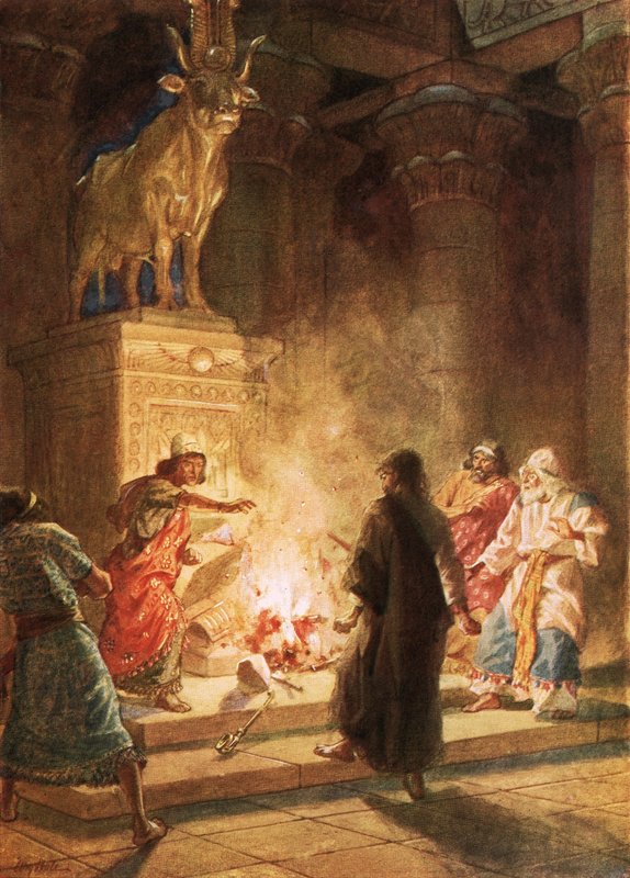 Een profeet van God veroordeelt de afgoderij van Jerobeam door William Brassey Hole