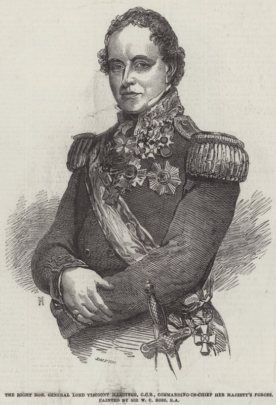De zeer eerbiedwaardige generaal Lord Viscount Hardinge, GCB, bevelhebber van de troepen van Hare Majesteit door William Charles Ross