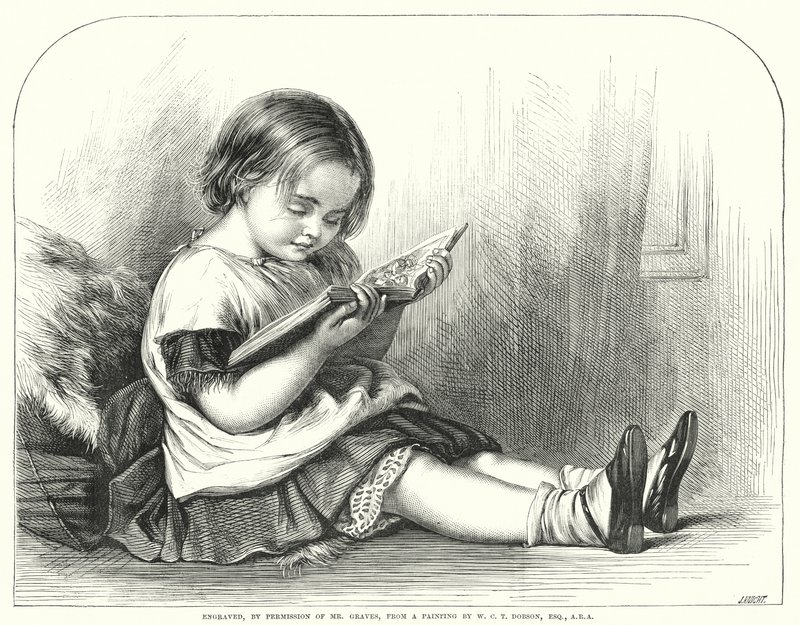 Lezen door William Charles Thomas (after) Dobson