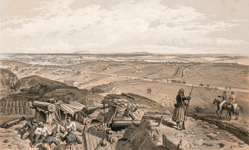 Bastoni du Mat van de Centrale Bastion door William Crimea Simpson