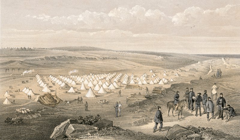 Kamp van de marinebrigade voor Sebastopol door William Crimea Simpson