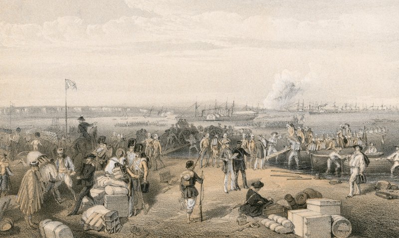 Ontscheping van de expeditie naar Kertch en het opblazen van St. Paul