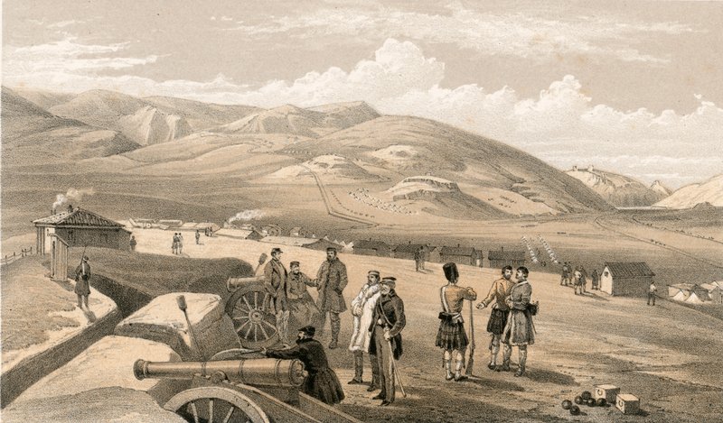 Highland Brigade Kamp, kijkend naar het zuiden door William Crimea Simpson