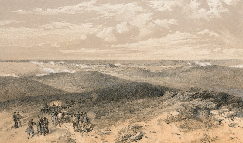 Sebastopol vanaf de achterkant van de Engelse batterijen door William 