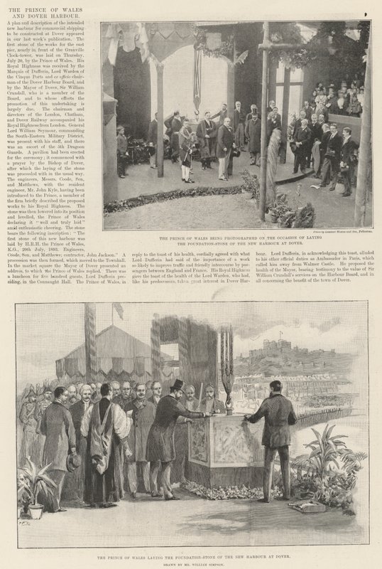 De Prins van Wales en de Haven van Dover door William Crimea Simpson