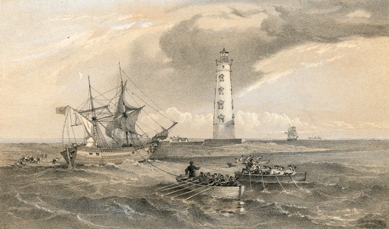 De vuurtoren bij Kaap Chersonese, kijkend naar het zuiden door William Crimea Simpson