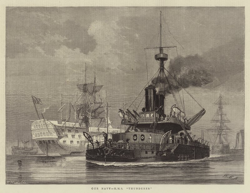 Onze marine, HMS Thunderer door William Edward Atkins
