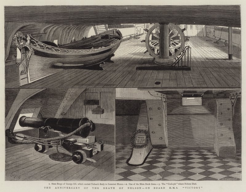 De Verjaardag van de Dood van Nelson, aan Boord van HMS Victory door William Edward Atkins
