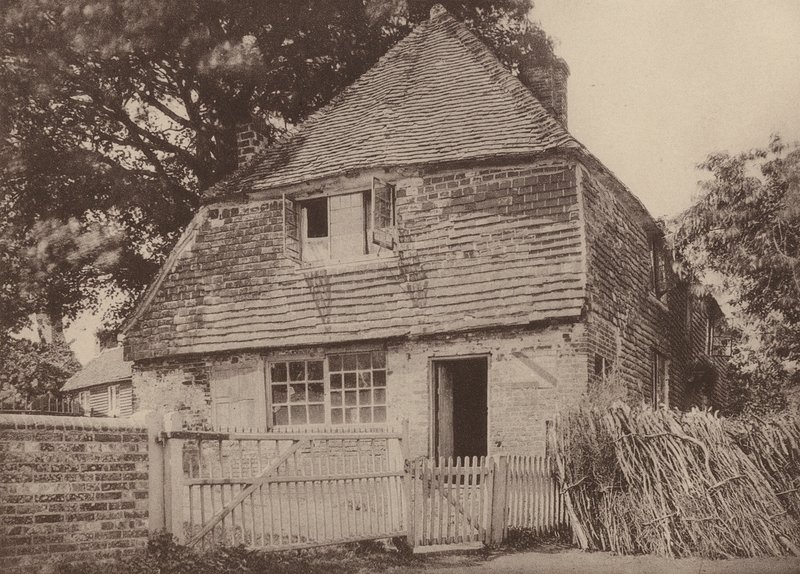 Cottage op de Hoek van het Kerkhof, Hellingley, Sussex door William Galsworthy Davie
