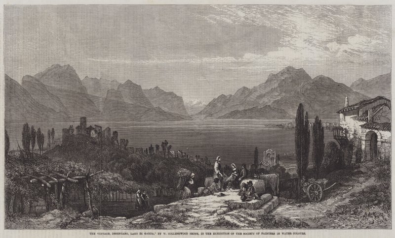 De Wijnoogst, Desenzano, Lago di Garda door William Harding Collingwood Smith