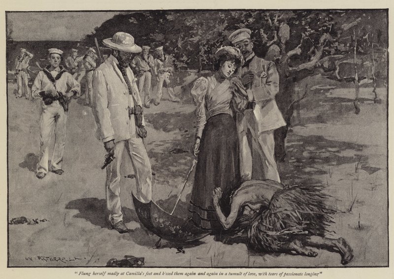 Illustratie voor Een triomf van de beschaving, door Grant Allen door William Hatherell