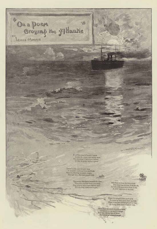 Op een gedicht dat de Atlantische Oceaan oversteekt, door Lewis Morris door William Hatherell