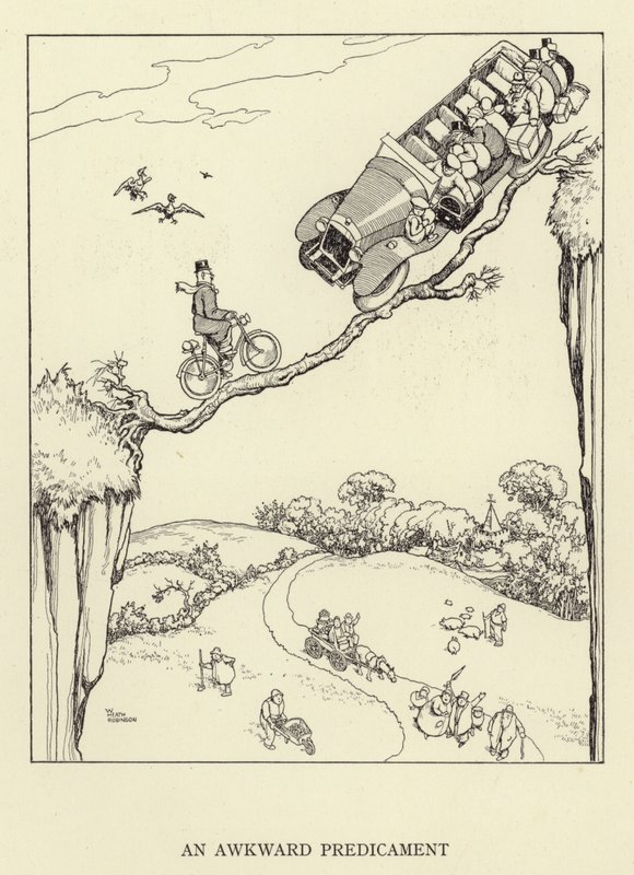 Een ongemakkelijke situatie door William Heath Robinson