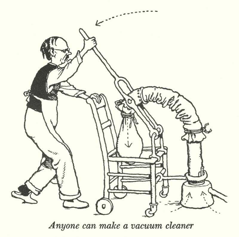 Iedereen kan een stofzuiger maken door William Heath Robinson