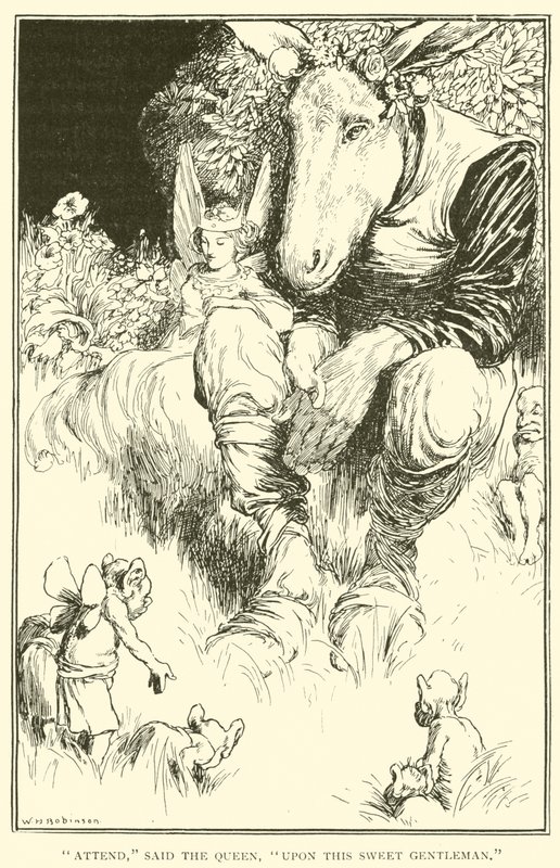 Wacht, zei de koningin, op deze lieve heer door William Heath Robinson