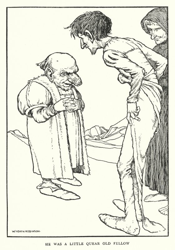 Hij was een beetje een rare oude kerel (litho) door William Heath Robinson