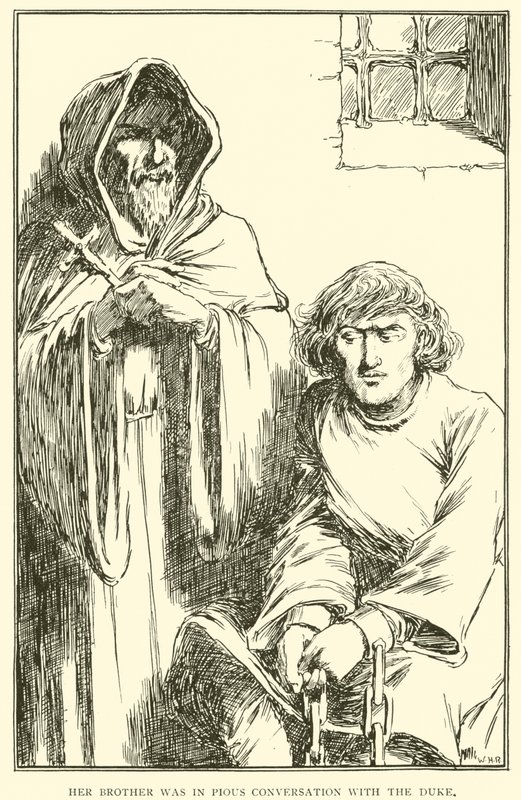 Haar broer was in vrome conversatie met de hertog door William Heath Robinson