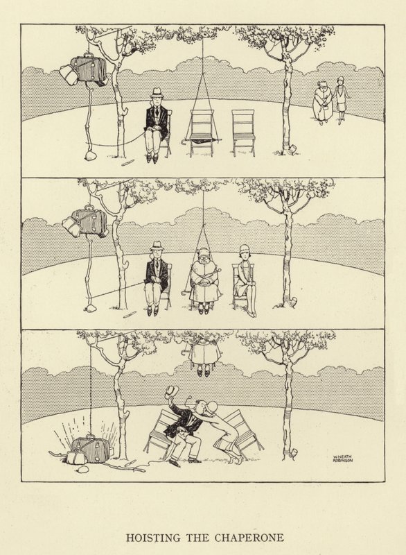 Het Hijsen van de Chaperonne door William Heath Robinson