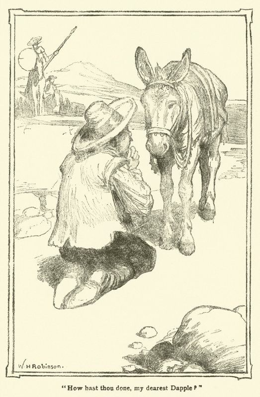 Illustratie voor Don Quichot door William Heath Robinson