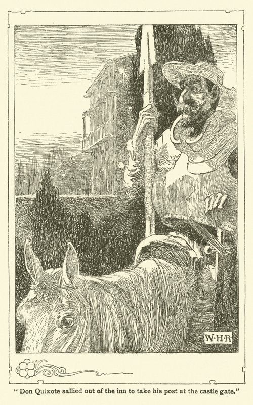 Illustratie voor Don Quichot door William Heath Robinson