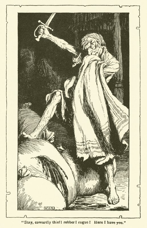 Illustratie voor Don Quichot door William Heath Robinson