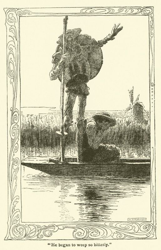Illustratie voor Don Quichot door William Heath Robinson