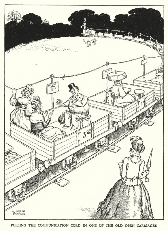 Illustratie voor Railway Ribaldry door W Heath Robinson door William Heath Robinson