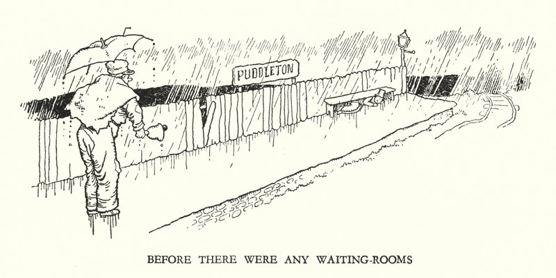 Illustratie voor Railway Ribaldry door W Heath Robinson door William Heath Robinson