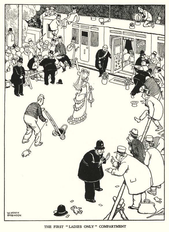 Illustratie voor Railway Ribaldry door W Heath Robinson door William Heath Robinson