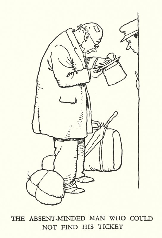 Illustratie voor Railway Ribaldry door W Heath Robinson door William Heath Robinson