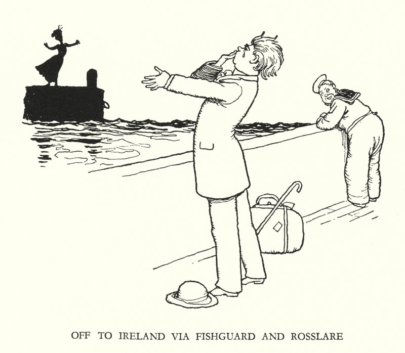 Illustratie voor Railway Ribaldry door W Heath Robinson door William Heath Robinson