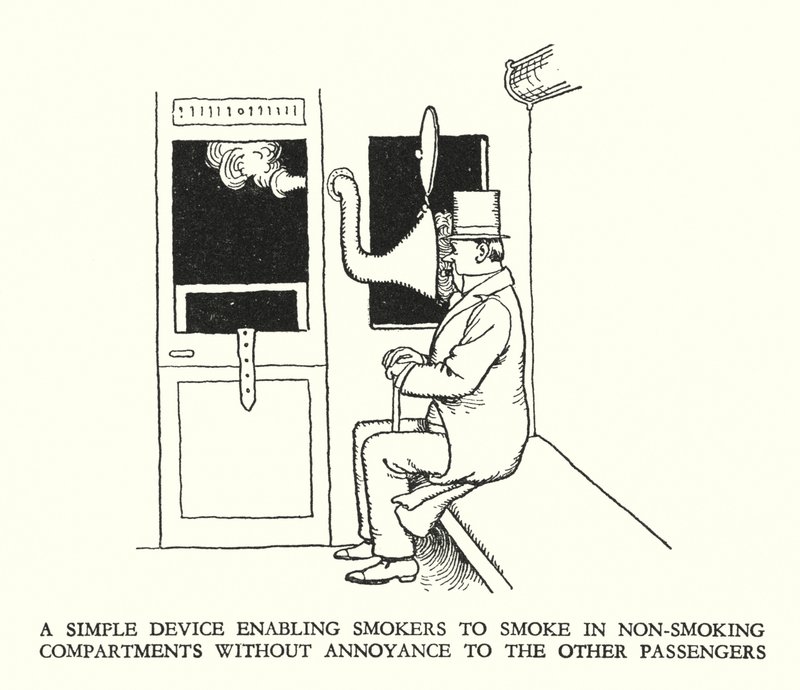 Illustratie voor Railway Ribaldry door W Heath Robinson door William Heath Robinson