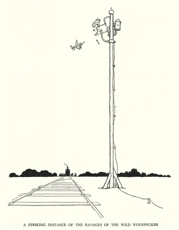 Illustratie voor Railway Ribaldry door W Heath Robinson door William Heath Robinson