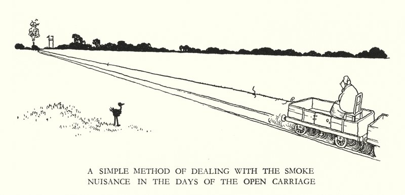 Illustratie voor Railway Ribaldry door W Heath Robinson door William Heath Robinson