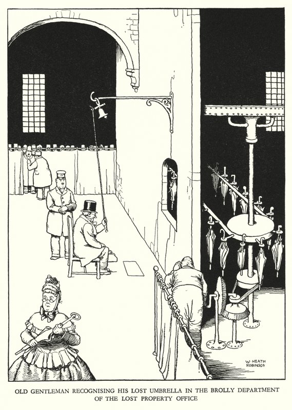 Illustratie voor Railway Ribaldry door W Heath Robinson door William Heath Robinson