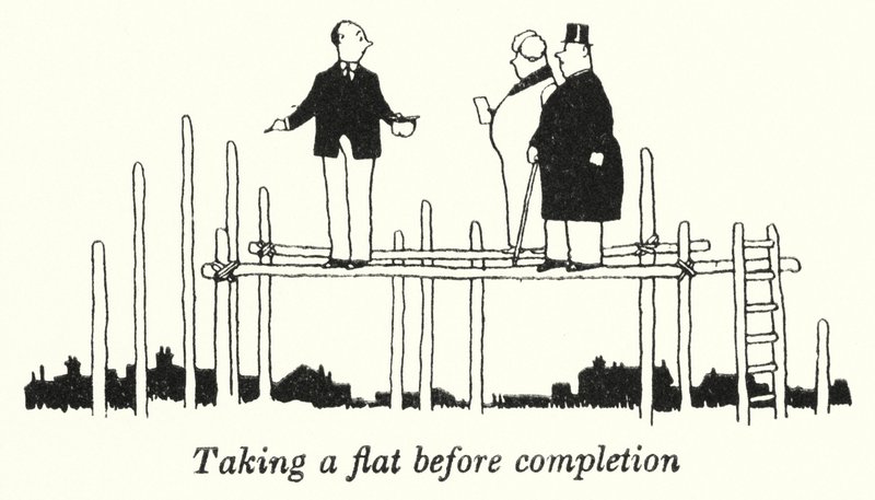 Een flat nemen voor voltooiing door William Heath Robinson