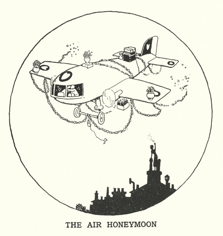 De lucht huwelijksreis door William Heath Robinson