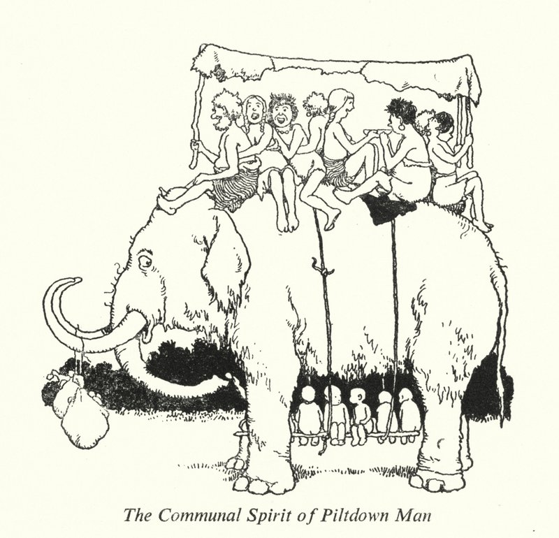 De Gemeenschapsgeest van Piltdown Man door William Heath Robinson