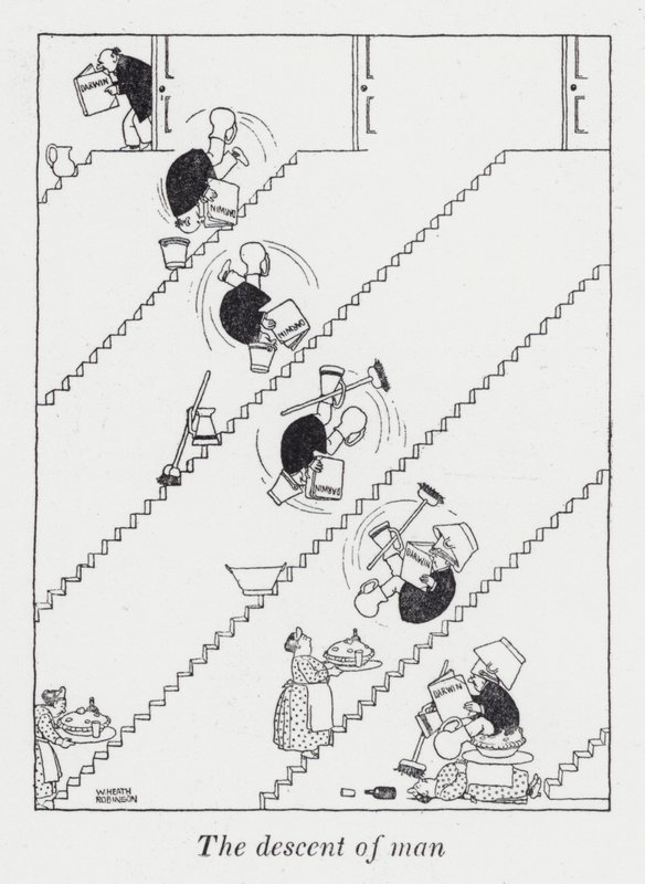 De afstamming van de mens door William Heath Robinson