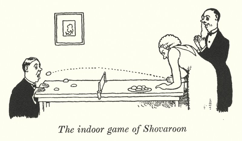 Het binnenspel Shovaroon (litho) door William Heath Robinson