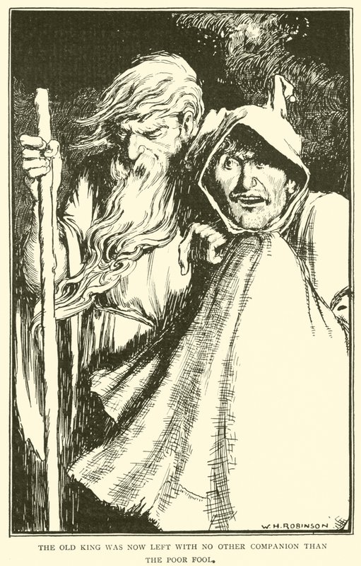 De oude koning was nu alleen met de arme dwaas door William Heath Robinson