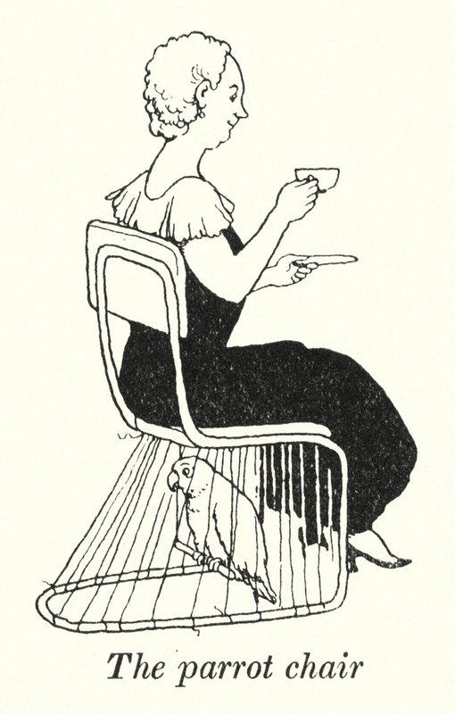 De papegaaistoel door William Heath Robinson