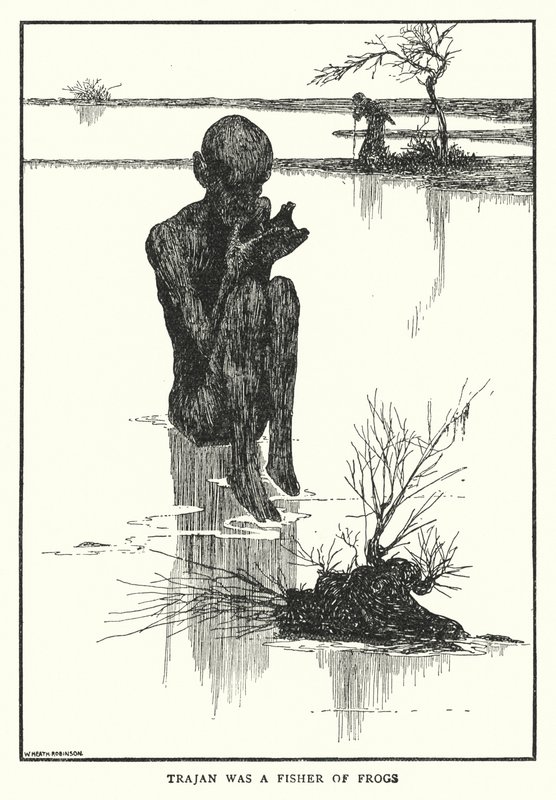 Trajan was een kikkervisser door William Heath Robinson