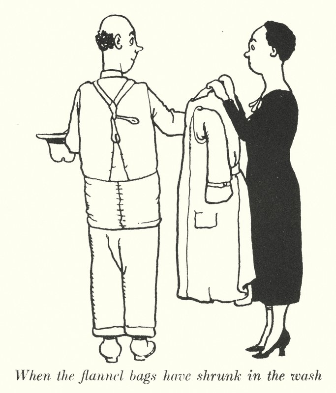 Wanneer de flanellen zakken zijn gekrompen in de was door William Heath Robinson