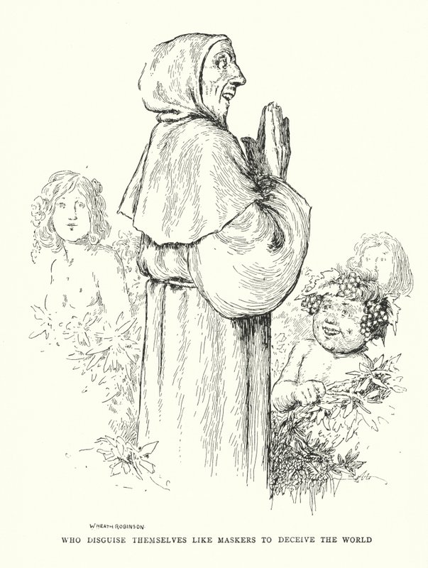 Die zich vermommen als maskers om de wereld te misleiden door William Heath Robinson