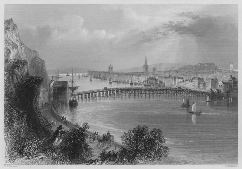 Waterford (gravure) door William Henry (after) Bartlett